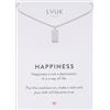 LUUK LIFESTYLE Collana con Ciondolo Moneta Rettangolare, Argento, 50cm