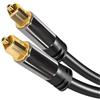 VoltShine TOSLINK Audio - Cavo ottico (Stereo Dolby Digital Normal, DTS, Connettore TOSLINK Maschio a Connettore TOSLINK Maschio, Nero), Pro Series (3 metri)