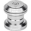 WFS NV.37 1-1/8 CNC Threadless MTB Road Headset con tappo superiore, argento, HS01ZQSIL