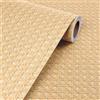 Livelynine Carta da Parati Camera da Letto in Finto Rattan Marrone 40CMx5M Carta Parati Adesiva Muro Soggiorno Corridoio Bagno Impermeabile Pellicola Adesiva per Mobili Cucina Armadio Ripiani Boho