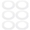 PATIKIL 4.3 ID 6.7 OD Anello di Finitura in Plastica, 6 Pezzi Anelli di Finitura per Luci a Soffitto Copertura Circolare Opaca per Illuminazione, Traslucido Bianco Opaco