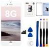 EFaith Schermo LCD per iPhone 8 /SE 2020 4.7 Display LCD Touch Screen Digitizer con Strumenti di Riparazione + Protezione per Lo Schermo,Modelli compatibili A1863, A1905, A1906 (Bianco.)