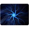 Silent Monsters Tappetino Mouse 24 x 20 cm piccolo, Fulmine, Bordo tagliato al laser, Durevoli, antiscivolo e silenzioso, gioco, ufficio, casa, lavabile, arrotolabile, Tappetini per il Gaming Mousepad