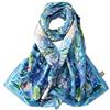 JWSilk Sciarpa lunga in seta Charmeuse Stampa artistica classica, Notte stellata