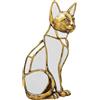 Kare Design oggetto decorativo Cat, argento/oro, motivo animale gatto, bassotto. accessorio parete soggiorno, corridoio, lounge, stile art déco, 38x24 cm