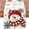 Artscope Runner da Tavolo per Natale 40x240cm, Decorazioni a Tema Natalizio per del Tavolo da Pranzo Cucina Feste Fattoria (Fiocchi di Neve e Pupazzo di Neve - Rosso )