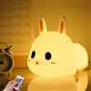 Tremdwoto lampada coniglio，lampada notturna per bambini, 7 colori bunny luce notturna bambini, ricaricabile tramite USB, Decorazione della camera dei bambi，Regali per ragazzi e ragazze