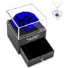 NEWUPZSI Regalo Mamma Donna Natale Rosa Stabilizzata Vera Rosa Eterna Regali Natale Originali per Mamma Compleanno Anniversario Natale San Valentino Festa della Mamma Idee Regalo