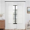 Topfinel Tende con Nastro Volant Tende Bianche Tenda in Voile Semitrasparente Tenda per Soggiorno Moderna 140 x 290 cm (LxA) Tenda per Finestra Camera da Letto 2 Pezzo