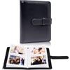 Amimy Album fotografico con 64 tasche per pellicola da 5,7 x 7,6 cm, mini album piccoli per fotocamera istantanea Fujifilm Instax Mini, raccoglitore per foto Kpop (Nero)