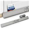 Beautissu Paraspifferi Imbottito per Porta e finestra Tuuli Ho 120cm - 1,2kg - in Poliestere - paraspiffero Universale porte e finestre - paravento sottoporta Isolante - Contro Il Freddo - Grigio