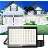 T-SUN 100W 10000LM Faretto LED da Esterno, 200 LEDs IP66 Impermeabile 6000K Luce Bianca Fredda, Faro LED Regolabile a 180° Potenti luci a Leds per esterni per Giardini, Terrazze, Garage e Sicurezza