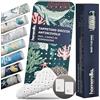 Homerella® Tappetino antiscivolo vasca da bagno bambini 100 x 40 cm | Tappeto antiscivolo doccia bambini | Extra confortevole e antibatterico (Cyan)