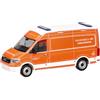 Herpa Modellino furgone MAN TGE tetto alto Vigili del fuoco aziendali Porsche Stoccarda, miniatura in scala 1:87, pezzo da collezione, Made in Germany, plastica