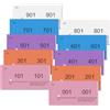 Nezyo Blocchetti Numerati da 1 a 1000 Blocchi con Numeri Doppi Blocchi Numerici per Gettoni Guardaroba per Guardaroba Eventi Festa, 10 x 5 cm(Rosa, Viola, Bianco, Arancione, Azzurro)