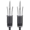 Asvine - Set di 2 pennini di ricambio per penne stilografiche Asvine #8 (C2000 e C80), punta extra fine, colore argento