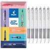Pilot Acroball Penna a sfera retrattile bianco puro, gamma Begreen, riciclata al 79%, confezione da 6, pennino medio da 1,0 mm, ideale per scrivere, scuola, casa, revisione, ufficio, (nero)