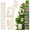 YAJIMAOY Elfo Stencil Impronte, Scala in Miniatura con Gnomo Scala di Corda, Stencil Gnomi Natalizi, Decorazione Natalizia e Casa delle Bambole, Porta Elfo Natale Accessori per Finestre, Pavimenti, Pareti