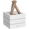 AVEKI Umidificatore, diffusore di fiamme da 280 ml, umidificatore ricaricabile con luce colorata, funzione timer a tre marce, adatto per camera da letto, ufficio, soggiorno, regali di Natale (bianco)