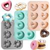Byffoer 3 stampi per ciambelle, in silicone, per dolci, ciambelle, per torte, bagel, muffin, ciambelle, gelati, torte, biscotti