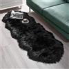 SXYHKJ Tappeto in Finta Pelliccia/Faux Pelle di Pecora ImitazioneMoquette/Fluffy Soft Breve Hair Decorativo Cuscino da Sedia Divano stuoia (60X160CM, Nero)