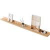 Gieanoo Listello in legno di quercia massiccio, 90 cm, mensola sospesa da parete, portaspezie, ideale per soggiorno, camera da letto, vasca da bagno