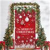 MAOSHYMS Decorazione Natalizia per Porta, Banner di Natale per Porta o Parete, Sfondo Decorativo per Feste, Addobbo Natalizio da Interno Ed Esterno per Casa, Giardino, Ingresso, Feste di Capodanno (C)