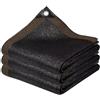 ZOZIJIU Rete parasole nera con occhielli, per esterni, pergolato, balcone, serra, spiaggia, terrazza, panchina, orto vegetale, 2 x 4 m
