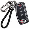 ontto Custodia per chiave con telecomando compatibile con Ford Fiesta Focus MK2 Mondeo MK4 Tourneo Courier C-Max B-Max Ecosport Custodia in fibra di carbonio Custodia protettiva per chiave auto