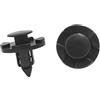 A ABSOPRO Pressione Rivetto 8mm Fissaggio Fissaggio Paraurti Clip Nero (Set 50)