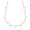 Aka Gioielli® - Collana Girocollo Donna Argento 925 Oro Rosa con Stelline e Piccole Pietre, Delicata Collana per Ragazza