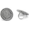 VLNET® | Vestopazzo Anello Scudo | Fascia Aperto | Spirale, Stile Boho | fashion vistoso | Misura Regolabile | Placcato in Argento