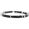 Nato Cuff - Bracciale in Argento 925 - Perline Onice Pietre semipreziose - Gioielli Uomo o Donna fatti a mano in Francia (Medium 17cm)