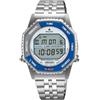Seiko SMGG21P1, orologio digitale da uomo con quadrante blu e argentato e cinturino in argento