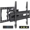AX WABER Supporto da Parete per TV AX WABER con Braccio Doppio Articolato a Movimento Completo per TV da 32-65 Pollici con Rotazione e Inclinazione, Max VESA 400x400mm, Compatibile con Distanziali da 8 12 16