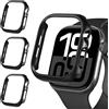 iVoler 3 Pezzi Cover Rigida PC per Apple Watch Series 11/10 46mm (Senza Pellicola Protettiva), Ultra Sottile Custodia Antiurto e Anti-Graffio Bumper Case, Nero