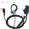 HYSHIKRA Auricolare leggero per radio a forma di G compatibile con Retevis Baofeng Kenwood RT24 UV5R TK250 TK320 Walkie Talkie (blu, 1 PACK)