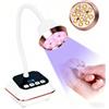 Asimebesty Lampada UV LED Unghie 36W, Mini Lampada Unghie con Sensore Intelligente e Display LCD, Timer 30/60/90s, 360° Testa Regolabile, Ricaricabile Torcia per Unghie Gel Sciugatura Rapida, Bianco