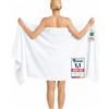 Komfortec Telo da Bagno XXL 100x200 cm, Spugna 100% Cotone, Bianco | Morbido, Assorbente e ad Asciugatura Rapida; Telo Doccia, Telo Mare, per Sauna, Spa e Lettino Massaggio