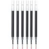 Muji - Set di 6 ricariche per penna a sfera con inchiostro gel liscio, punta fine da 0,5 mm, compatibili con penne a sfera tipo Knock e corpo gel, colore: blu navy