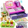 HYES Cassa Giocattolo per Bambini Registratore di Cassa, Rosa | con Scanner, Giocattoli Soldi, Monete, Carta di Credito, Cesto Della Spesa, Giochi Regalo per Ragazzi Ragazze