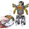 CudTrove Robot Fidget Spinner Trasformabile 2 In 1 | Giocattolo Sensoriale Antistress, Robotino Mini Trasformabile Per Bambini e Adulti | Giocattolo Hand Spinner Figo Da Viaggio Per Bambini Di 3 Anni (argento)