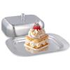 Burriera In Acciaio Inox ASelected Con Coperchio Trasparente - 18,5x12,2x6,7 Cm, Contenitore Per Burro E Formaggio - 4