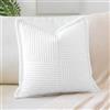 Artscope 1 Pezzi Federe per Cuscini in Velluto a Coste Copricuscini Geometrico Decorativo per Domestica Soggiorno Camera da Letto Divano 55x55cm, Bianco