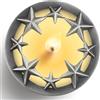 Hion Coperchio Illuma Lid per Candela Profumate, Accessorio Decorativo in Metallo Elegante con Incisioni Aiuta la Combustione Uniforme, Regalo Perfetto per Donna e Casa (Stella Argento)
