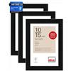 DEHA Design cornice per foto, 10 x 15 cm (set di 3), legno, Nero, cornice per fotoper posizionarein formato verticale e orizzontale, vetro sintetico, Fontana