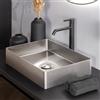 neoro n40 lavabo da appoggio La: 55 A: 12 P: 35 cm, BN0736BS, n40 acciaio inox spazzolato [Lavabi > Lavabi da Appoggio]