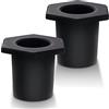 SAVITA 2pz Anello Foro Ombrellone da Tavolo, Silicone Umbrella Hole Ring a Forma di Cuneo Conico per Adattatori per Fori per Tavolo da Patio da 5-6,35cm, Ombrelloni da Piscina da 3,8cm (Nero)