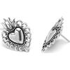 Vlnet® | Vestopazzo orecchini cuore sacro | a lobo | placcati in argento | lavorazione artigianale | nickel tested