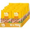 LIFE Mandorle Sgusciate - Frutta Secca, Snack in Pratico Sacchetto, Vegano 100% Naturale, Formato Convenienza 12 x 750g